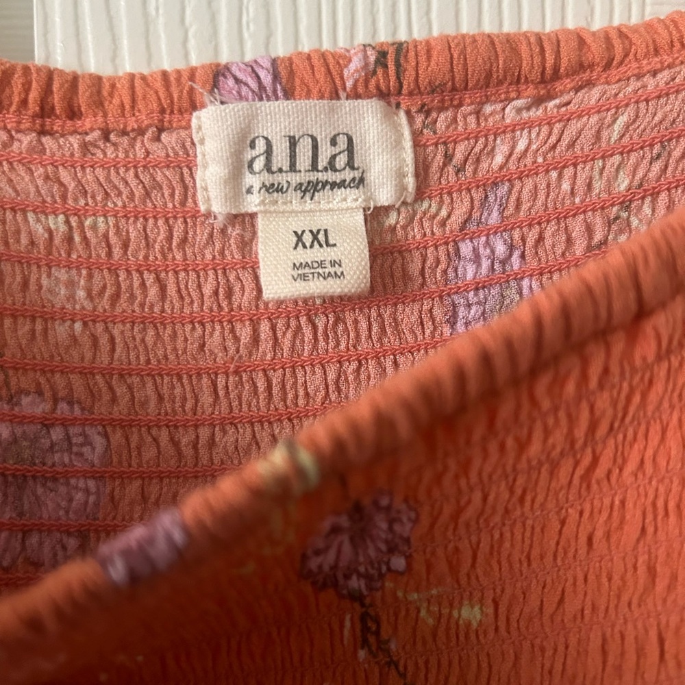 a.n.a. smocked floral midi dress xxl - Picture 4 of 6